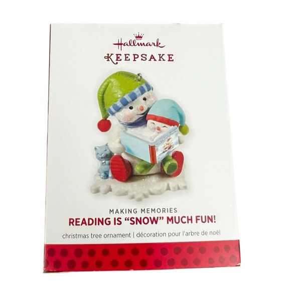 Hallmark Keepsake Ornament2013 Reading is "Snow" Much Fun! Making Memories #6 - Picture 1 of 3